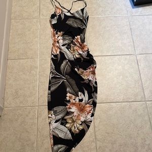 Sunset Walk Floral Midi Dress NWT